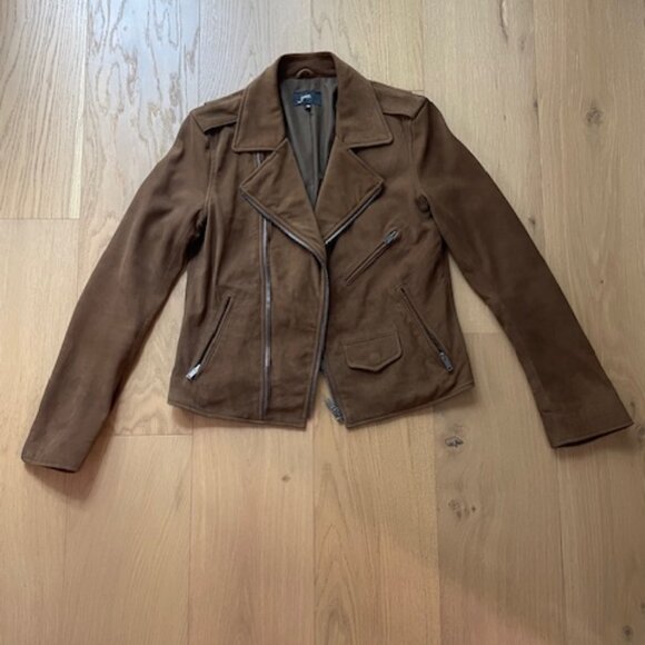 June Brown Suede Moto Jacket Size XS - Picture 8 of 8